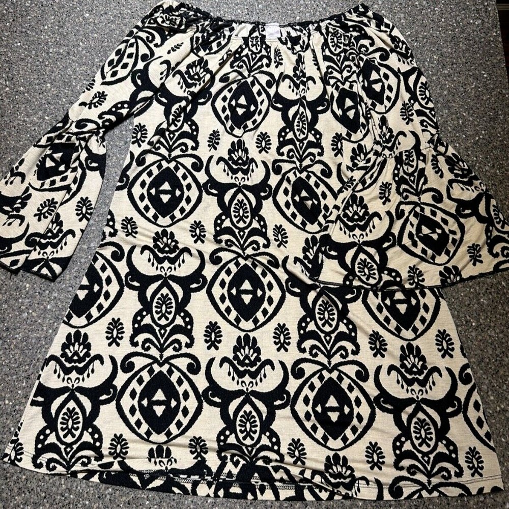 Pink Coconut Boutique Dark Blue Crochet Bell Sleeves Above Knee Dress